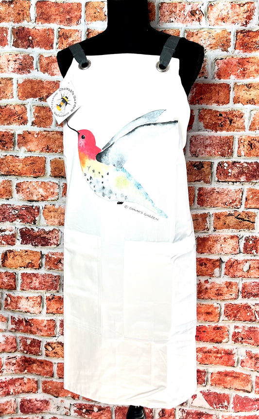 Hummingbird Cotton Apron