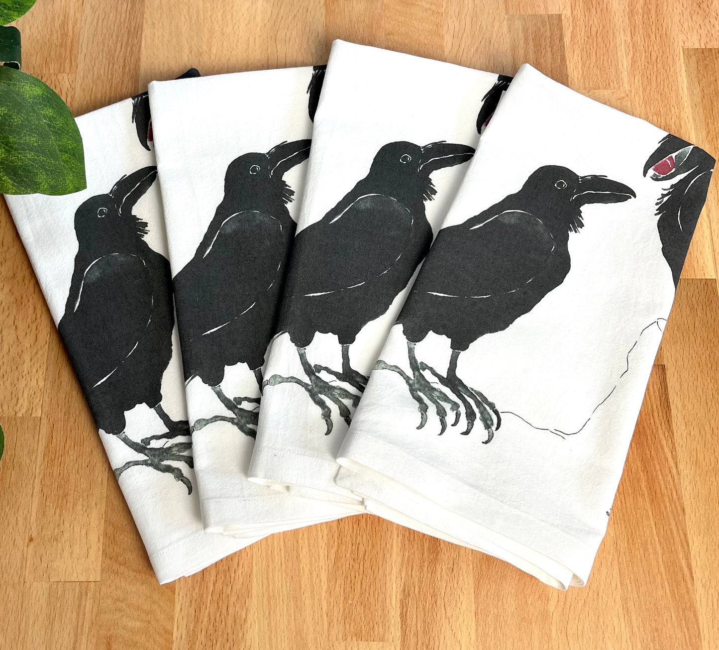 Ravens Flour Sack Napkins, Set of 4