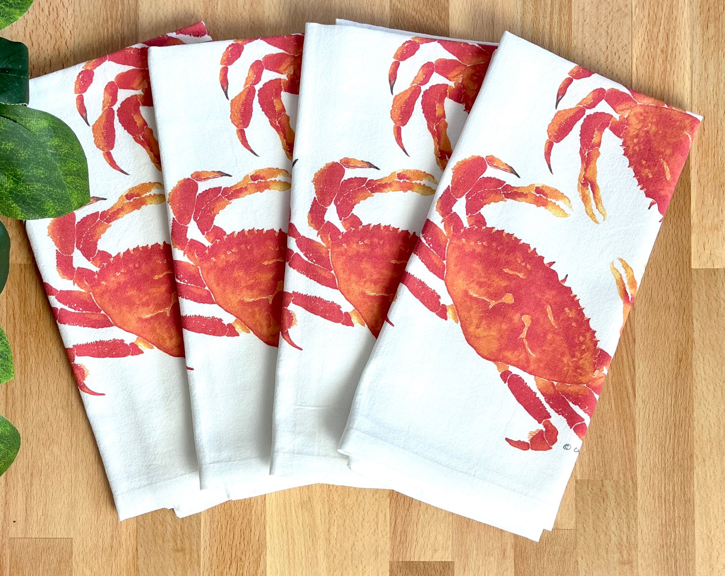 Red Crabs Flour Sack Napkins, Set of 4