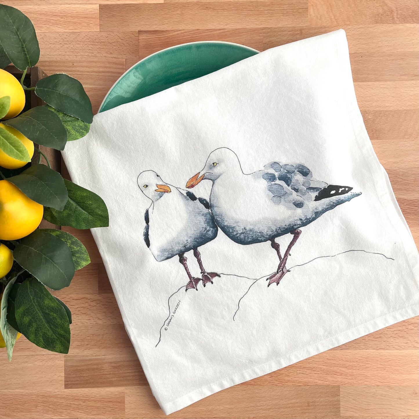 Seagulls Flour Sack Tea Towel